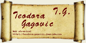 Teodora Gagović vizit kartica